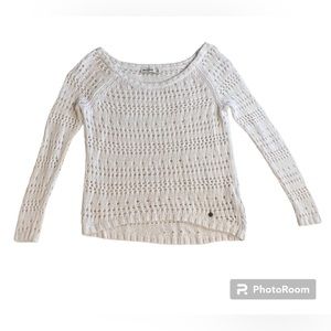 White Abercrombie kids wide-neck sweater size M